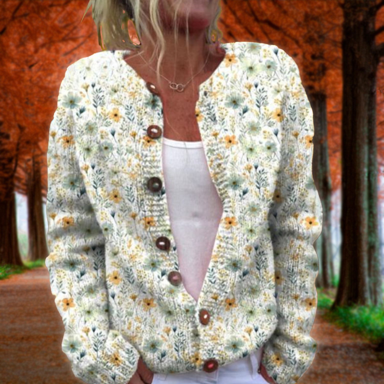 Isolde | Vest met bloemenprint
